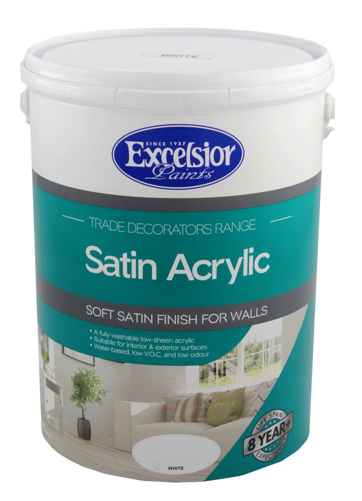 Excelsior Satin Acrylic Paint - WH Hardware and Building Supplies in ...