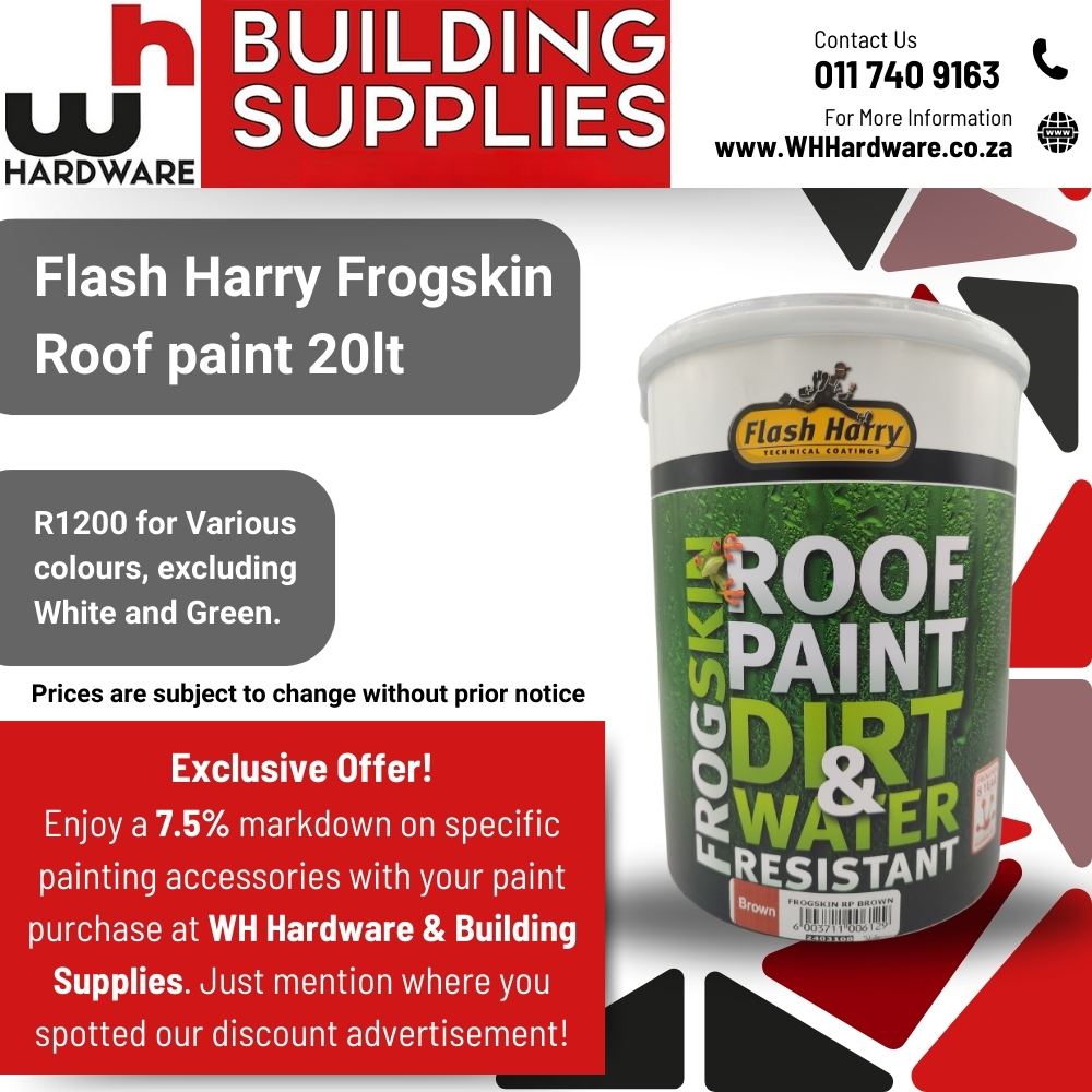 WH Hardware_Flash Harry Frogskin Roof paint 20lt